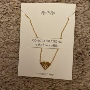Gold Bride to Be Necklace